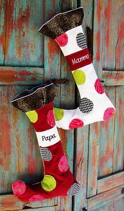 Polka Dot Elf Stocking