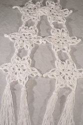 Cascading Snowflakes Crochet Scarf