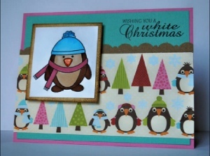 Copic Penguins Christmas Card