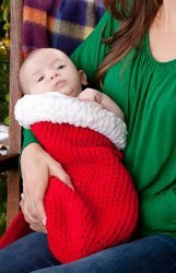 Santa's Stocking Crochet Baby Cocoon