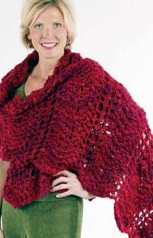 Download Wavy and Warm Winter Shawl | FaveCrafts.com
