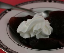 Red Wine Poached Pears