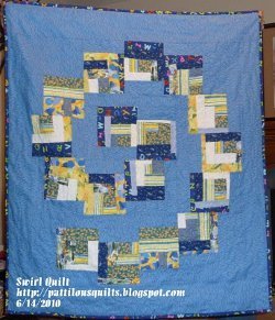 Scrappy Swirl Baby Quilt