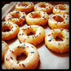 Mini Baked Glazed Donuts