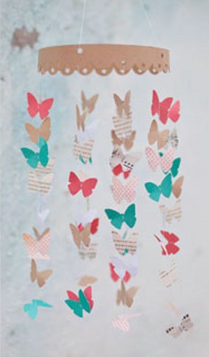 Paper Butterfly Mobile