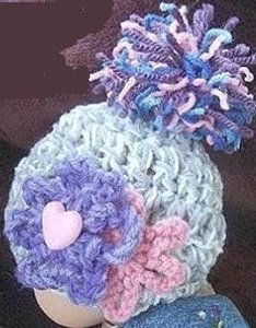 Chunky Flowers Baby Hat