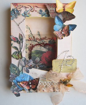 Vintage Butterfly Shadow Box