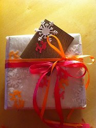 Homemade Gift Wrap from Wax Paper
