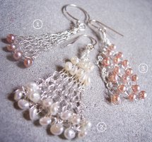 Knitted Wire Dangle Earrings 3 Ways