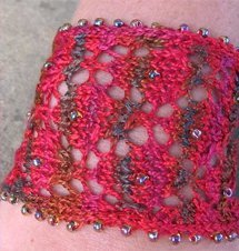 Knit Beaded Cuff
