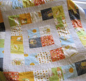 Storytime Squares Baby Quilt