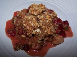 Apple Cranberry Crumble