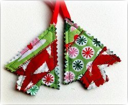 Scrappy Christmas Tree Ornaments