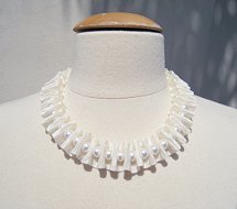 Pearl and Ribbon Accordion Necklace