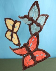 Crochet Butterfly Dishcloth
