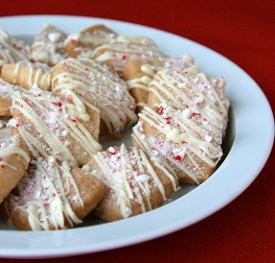 Peppermint Shortbread Squares