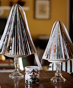 Miniature Magazine Christmas Trees