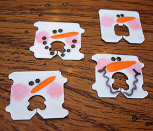 Festive Snowman Bread Tags