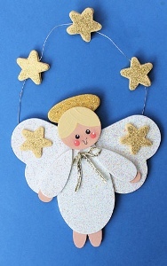 Gold Star Angel Ornament