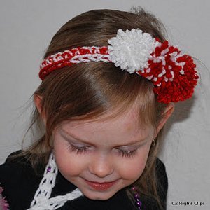 Peppermint Pom Pom Headband