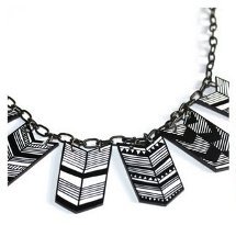 Shrink Plastic Geometric Necklace