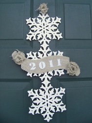 Upcycled New Years Door Decor