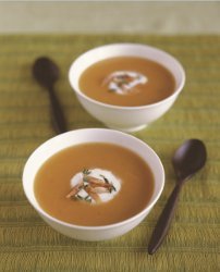 Curried Butternut Squash Soup with Almonds