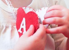 Sweet Felt Heart Locket