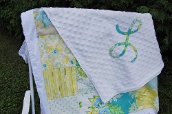 Sweet Monogrammed Minky Quilt