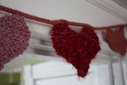 I Love Knitting Heart Garland