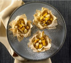 Mango Banana Phyllo Nests