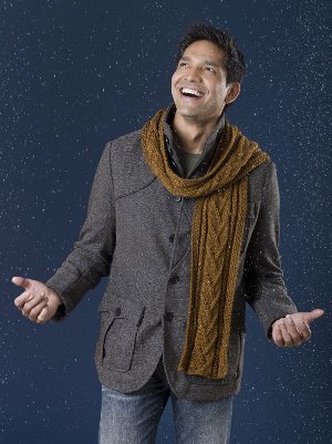 Men's Combo Cable Scarf Pattern