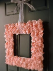 Thrifty Square Rose Wreath