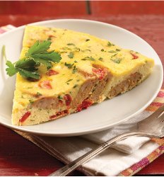 Roasted Pepper & Asiago Frittata