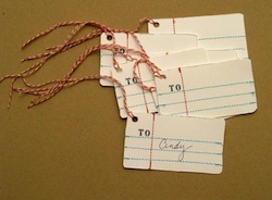 Anthro Penmanship Gift Tags