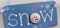 Snowman Snow Sign