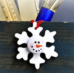 Wooden Snowman Snowflake