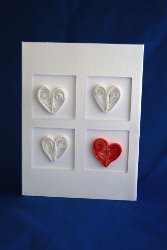 One of a Kind Quilled Heart Card