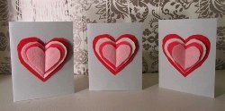Layered Hearts Sewn Valentines | AllFreeHolidayCrafts.com