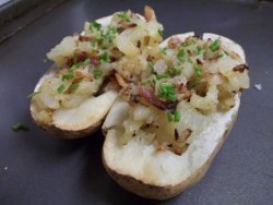 Bacon and Onion Twice Baked Potatoes