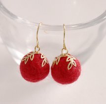 Simple Needle Felted Earrings