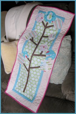 Winter Tree Quilted Table Runner
