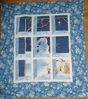 Attic Window Snowman Scene Quilt