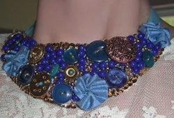 Buttons and Beads Bib Necklace