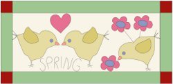 Spring Chicks Table Runner