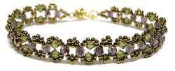 Stitched Crystal Chain Bracelet | AllFreeJewelryMaking.com