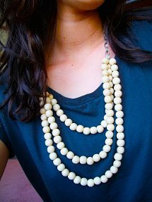 Multi-Strand Wooden Bead Necklace