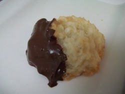 Chocolate Dipped Coconut Macaroons