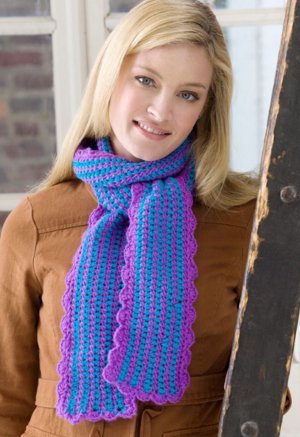 Scalloped Crocheted Scarf