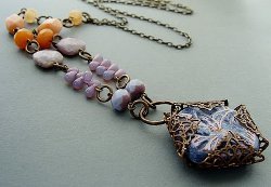 Romantic Filigree-Wrapped Pendant Necklace